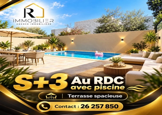 A Vendre Rez de chaussée avec piscine privé
